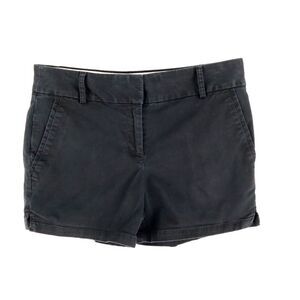 Ann Taylor LOFT Chino Shorts Womens Size 2 Black‎ Cotton Blend Pockets Mid Rise